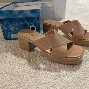 Jeffrey Campbell Nude Women's Platform Sandals